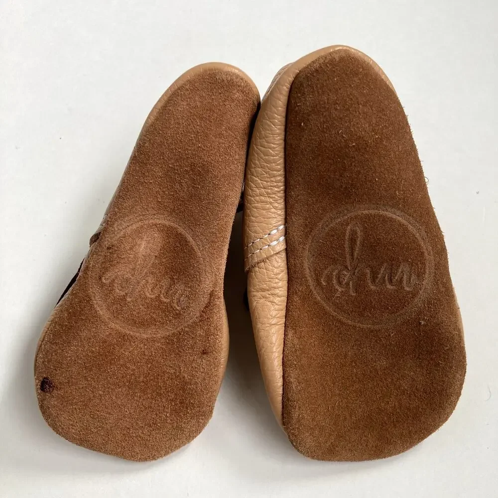Mon Petit Shoes Soft Sole Oxford - Light Brown - 5